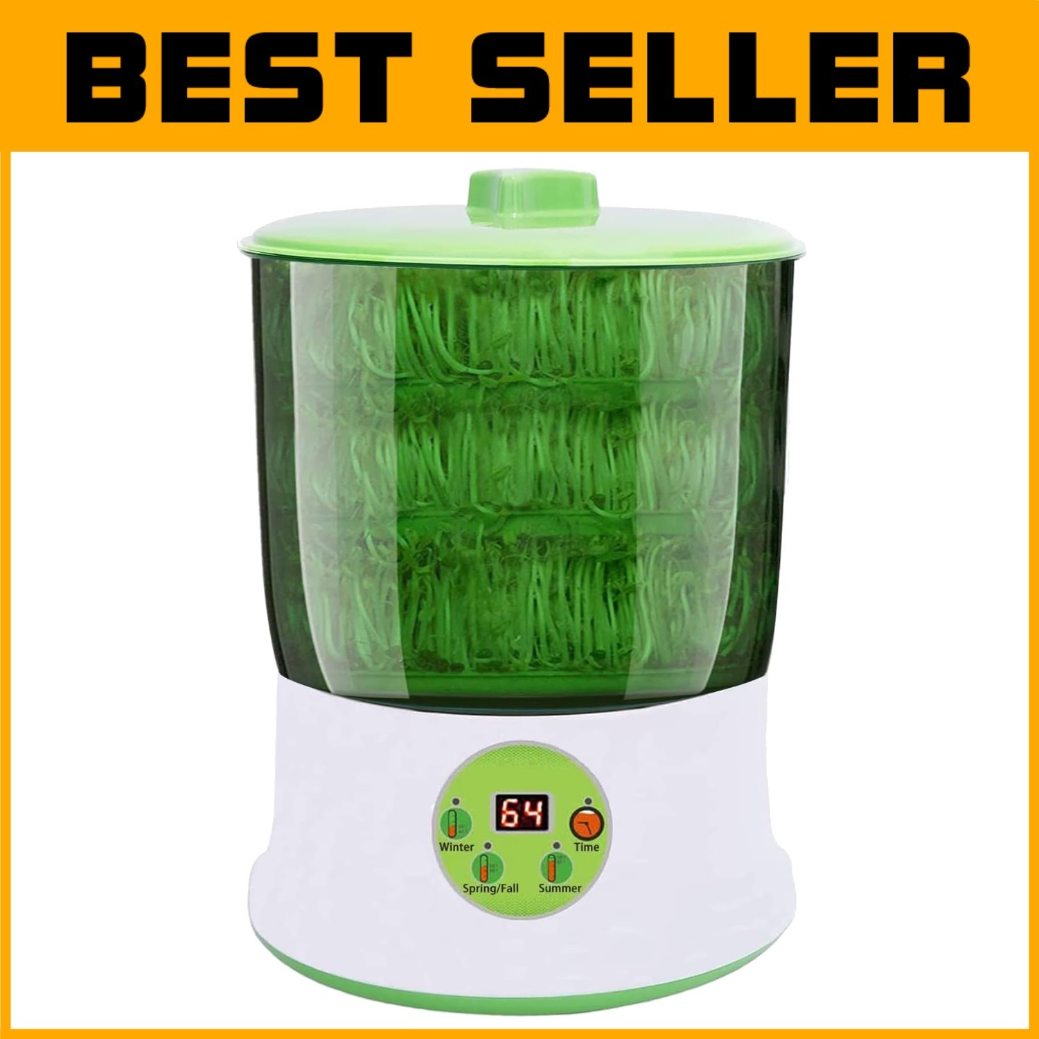 Large Capacity Bean Sprouter with Safety Design – Automatic 3-Layer Indoor Usage