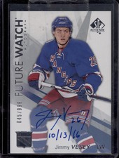 2022-23 SPA Jimmy Vesey Inscribed Future Watch Auto Rookie FWA RC SSP /999