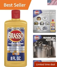 Multi-Purpose Metal Polish - Unscented 8 oz Cream, Tarnish Remover & Shiner