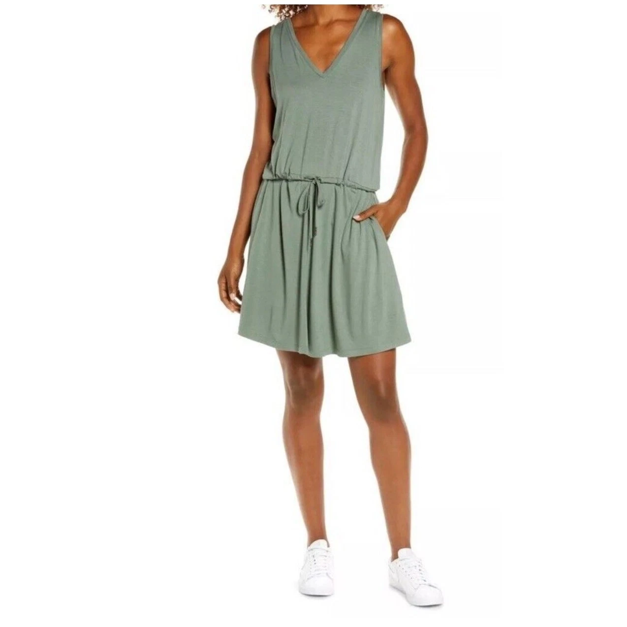 sweaty-betty take it easy v neck drawstring 