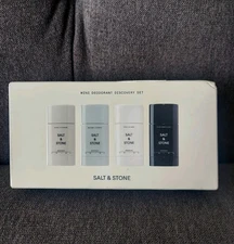 Salt & Stone Mini Deodorant Discovery Set, New 4 Pieces