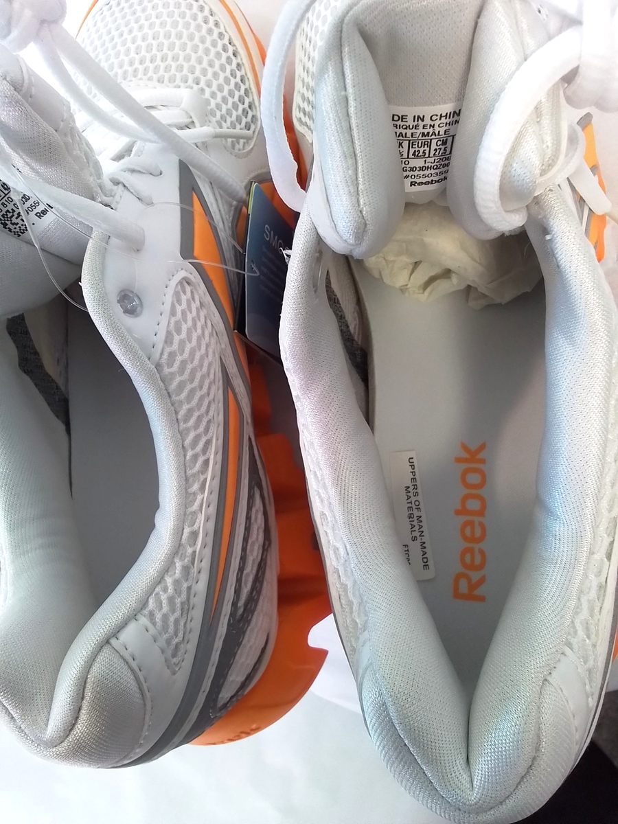Rare! 2010 Reebok ZigTech 1-J20867 White Orange Running Shoes