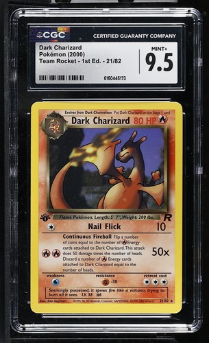 Dark Charizard (1st Edition) graded CGC 9.5 for sale on eBay