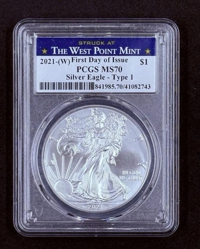 2021-W American Silver Eagle Type 1 – PCGS MS70 First Strike West Point