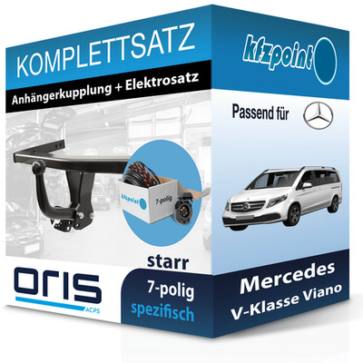 Für Mercedes V-Klasse Viano 14- ORIS Anhängerkupplung starr + 7polig E-Satz FP
