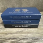 US Mint ‘23  ‘24 ‘25 Peace & Morgan Silver Reverse Proof Dollar Coins w/Box COA