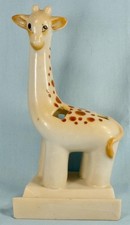 Giraffe Toothbrush Holder Figural Tray Hand P...