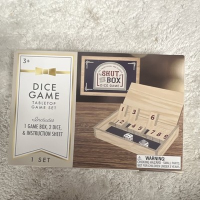 the traditional and classic Shut the Box Tabletop Dice Game Set Ages 3+