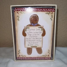 Peter Pauper Press Gingerbread Cookies Small Boxed Holiday Cards 2017.  NEW