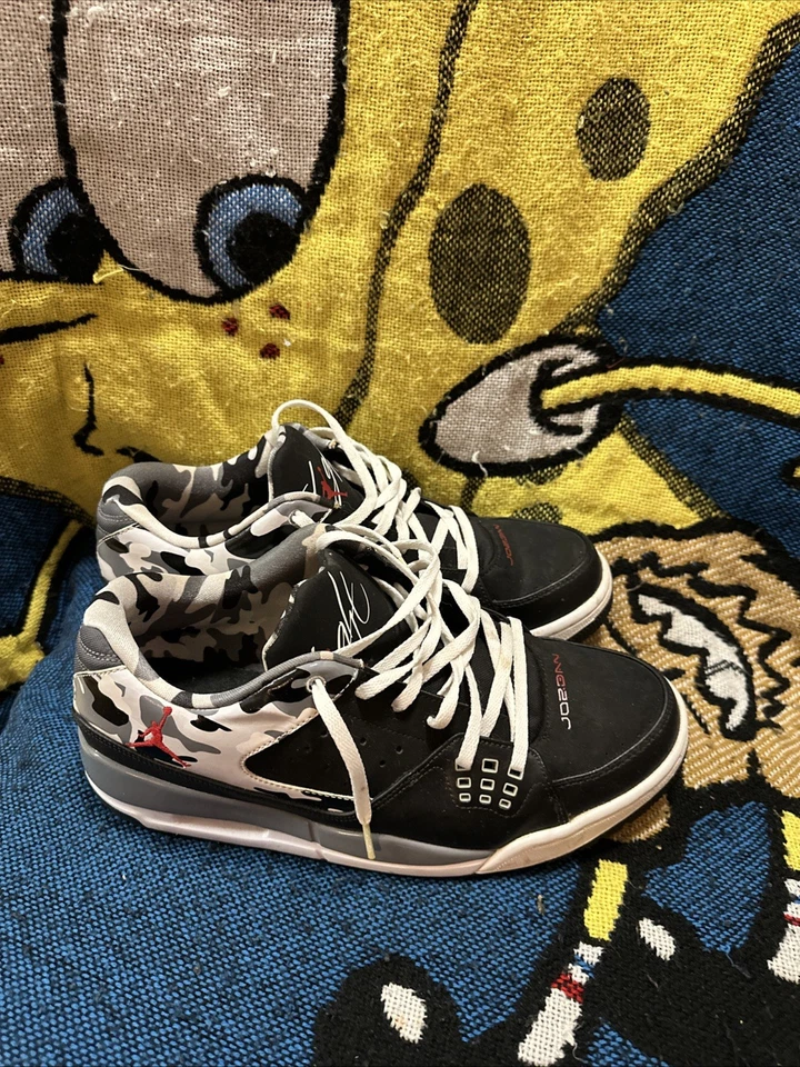 Nike Air Jordan Hombre SC 1 Parte Superior Baja Blanco Negro Camuflaje Talla 9.5 (599929-020) Foto 2 de 4