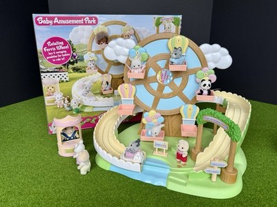 Calico Critters Baby Amusement Park Complete w/ Box Ferris Wheel Roller Coaster