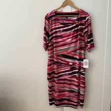 CONNECTED APPAREL Womens Asymmetric Layered Pullover Dress Plus 20W