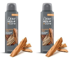 2 X Dove Men Care 48H Dry Spray Antiperspirant, Sandalwood  Amber, 3.8 Oz