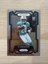 2023 Panini Prizm De'Von Devon Achane Rookie Card RC #365 Miami Dolphins