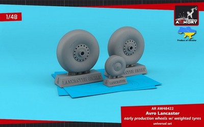1/48 Avro Lancaster Wheels Early Type w/Weighted Tyres for HK Model/Tamiya kits