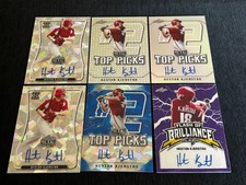 2020 Leaf Metal Draft Heston Kjerstad BLUE CRYSTAL TOP PICKS #10/15+AUTO #/35 +4