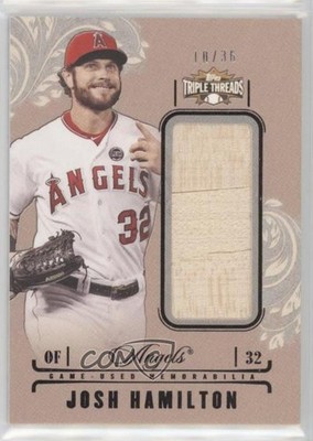 2014 Topps Triple Threads Unity Single Jumbo Relics 10/36 Josh Hamilton 5c2