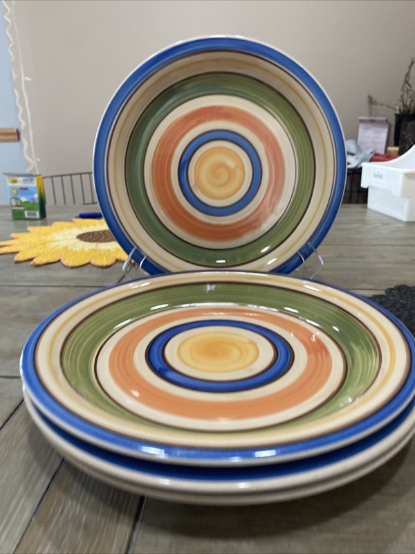 Mulberry Swirl Rainbow Dinner Plate Set Of 4