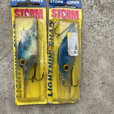 Lot Of Two Vintage Storm Lures Lightnin' Shad New Packages DLS06-222