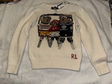 Polo Ralph Lauren Cotton Sweater with Polo Bear Design for Girls Size 5