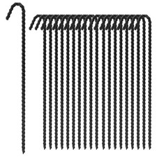 Pack Rebar Tent Stakes Heavy Duty Garden Edging Fence Hooks Pegs inch Long 10