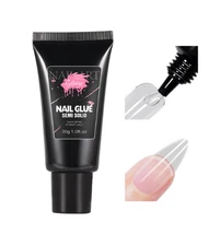30ML Strong Nail Glue for Press On Nail Tips, Glue Gel for False Nails Fake Acry