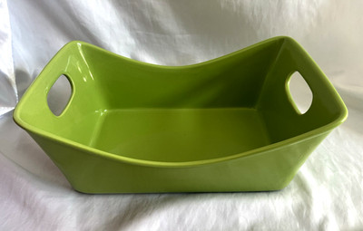 BLUE HARBOR large ceramic-stoneware lime green casserole-baking-serving dish.