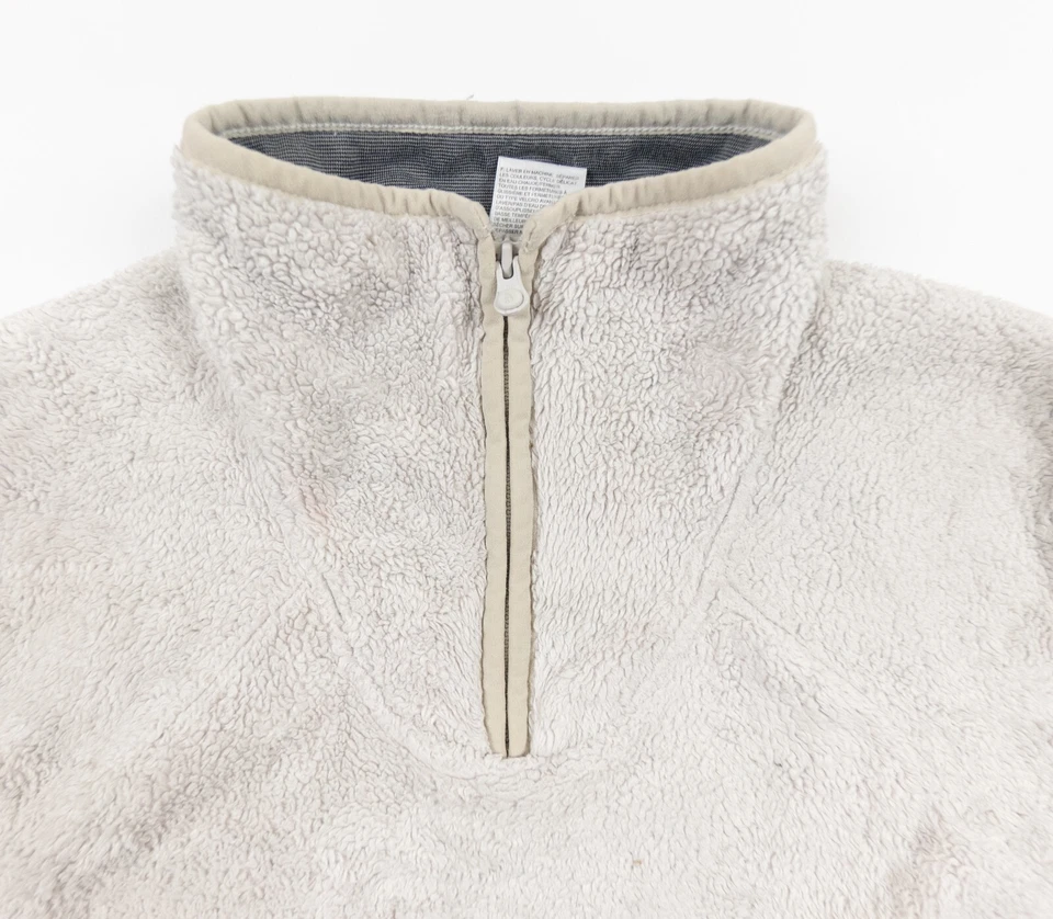 Suéter North Face Mujer Mediano Beige Polar 1/4 Cremallera Pullover Damas Aire Libre Foto 2 de 4