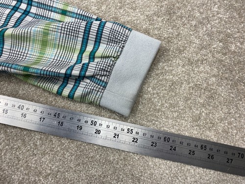 DC APPAREL DIVISION Bomber Jacket Grey Green Check Size L Pit-pit 23" - Picture 14 of 17