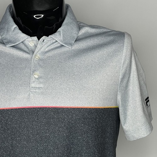 FILA SPORT Polo Uomo Grigio Medio Golf Performance Traspirante Casual S/S - Foto 2 di 9