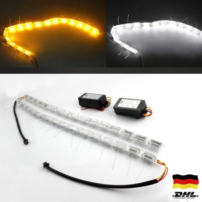 2x Switchback Dynamic LED Strip Light Sequential Scheinwerfer Indicator Lampe