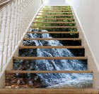 3D River Forest ZHU219 Stairs Risers Decoration Photo Mural Vinyl Wallpaper Amy