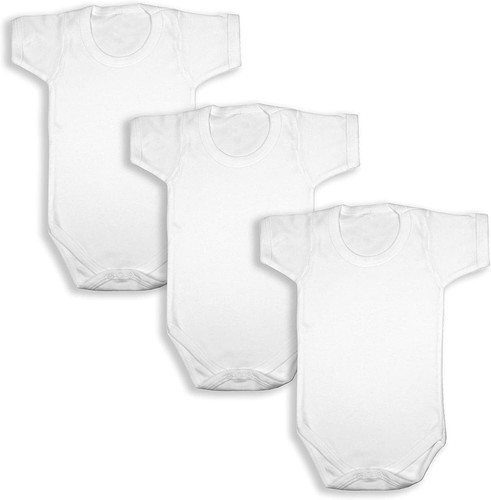 Impress Retail Pack of 3 Short Sleeve Baby Bodysuits - Picture 4 of 6