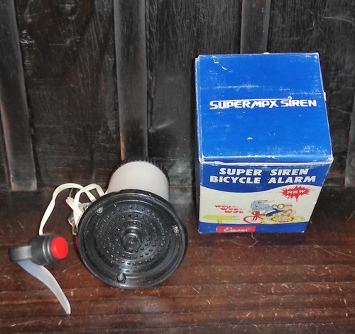 VINTAGE VERY RARE EMSON BICYCLE WOO WOO SUPER SIREN HORN MADE IN TAIWAN NIB - Picture 7 of 10