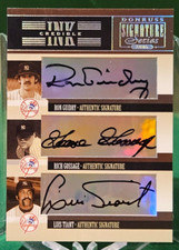 2005 Donruss Signature RON GUIDRY GOOSE GOSSAGE LUIS TIANT Triple Auto        G1