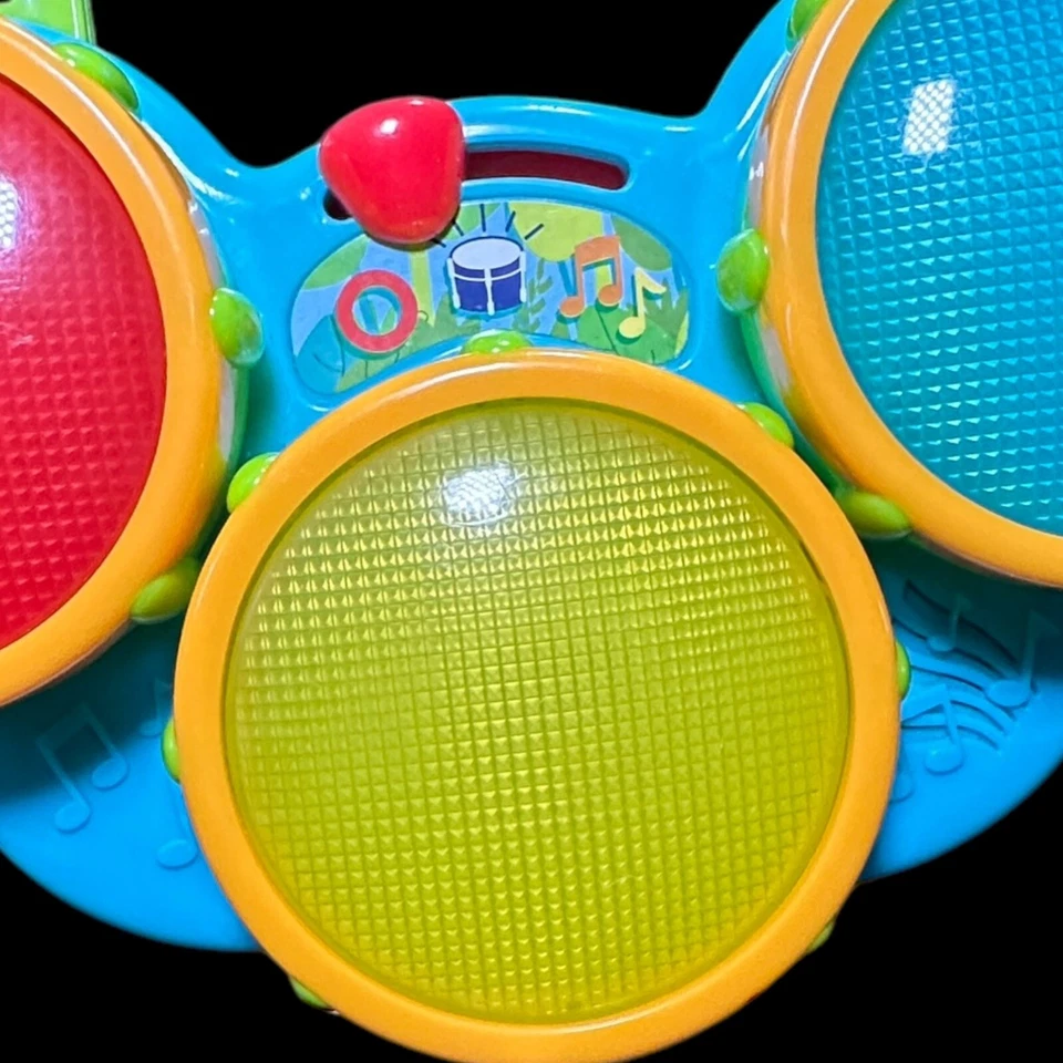 KIDS II Drums Toy with Lights & Sound - Red, Yellow, Blue-Tested Works - Image 3 of 4