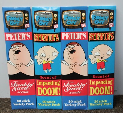 4-SET Padre de Familia Incienso 2004 Peter Stewie Griffin Variedad C&D Visionary