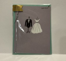 Papyrus Wedding Card - Bride  Groom Outfits