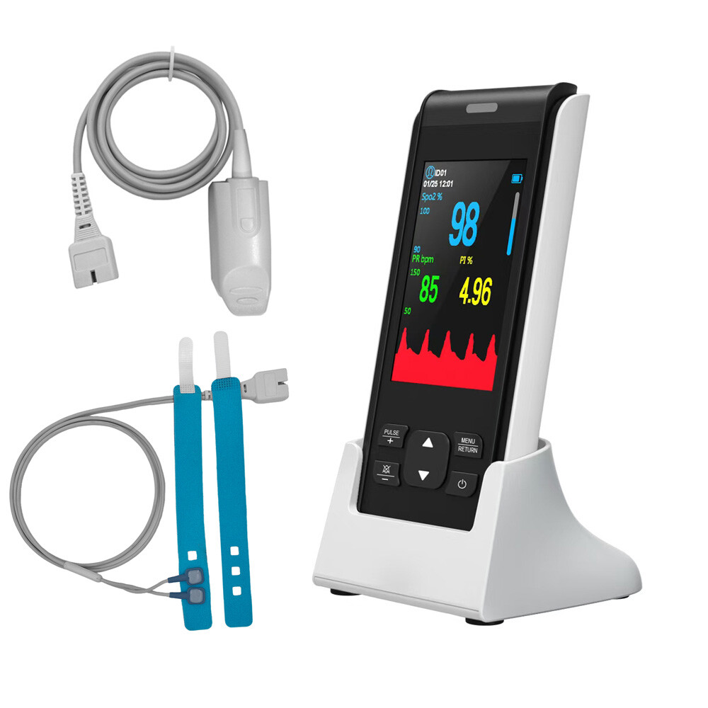 Pulse Oximeter Handheld Fingertip SpO2 PR Heart Rate Finger Blood Oxygen Monitor
