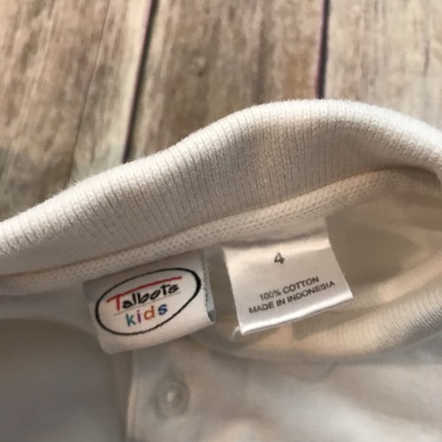 Talbots Kids White Polo Shirt Size 4 White Boys Girls - Picture 2 of 5