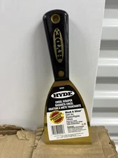 HYDE Black & Silver 3" Stiff Chisel Brass Putty Knife/Scraper, 02420