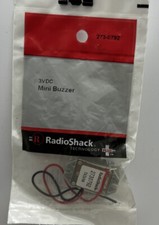 Radio Shack 3VDC Mini Buzzer 75dB min at 30cm/3VDC 2-4 VDC, 50 mA max. at 3VDC 