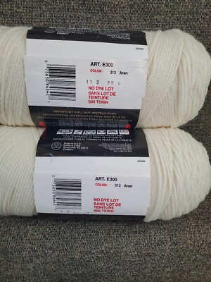 Vintage Red Heart Yarn Super Aran 0313 Worsted Lot of 5
