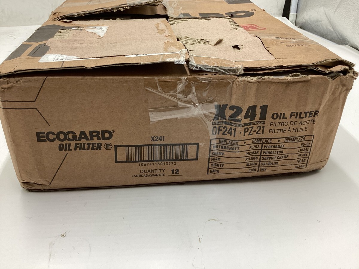 Box of 12) ECOGARD Engine Oil Filter X241 OF421 PZ-21 for Ford