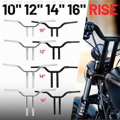 MX T Bars 10'' 12'' 14'' 16'' Handlebar Fits For Harley Dyna Softail Sportster FLHR