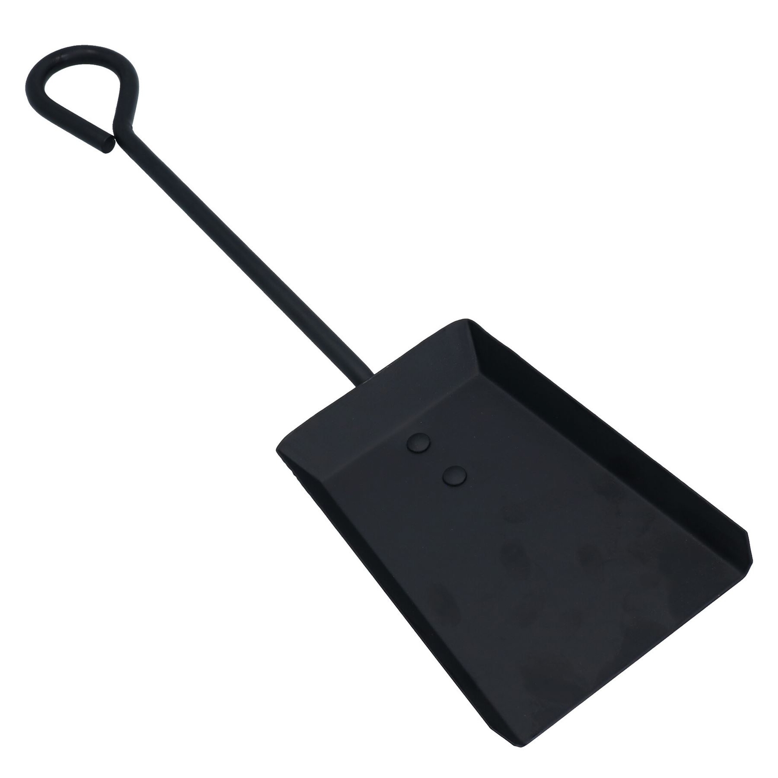 18"" Loop Top Shovel Spade Fire Coal Wood Log Burner Black Steel Metal 450mm