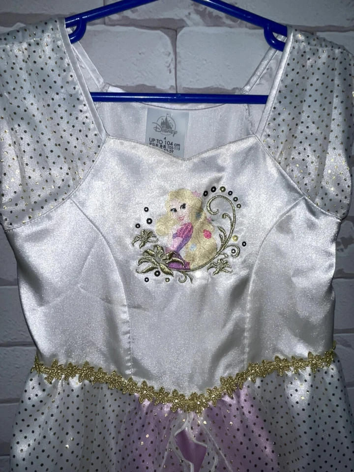 Niñas Disney Vestido Rapunzel Enredado Disfraz Holloween Talla 4 Foto 2 de 4