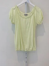 MICHAEL STARS LIGHT GREEN SUPIMA COTTON T-SHIRT ONE SIZE