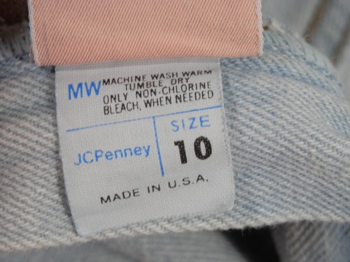 JC Penny Carbon Copies Jeans Girls sz 10 high waist taper leg Made in USA 1990's - Picture 7 of 13