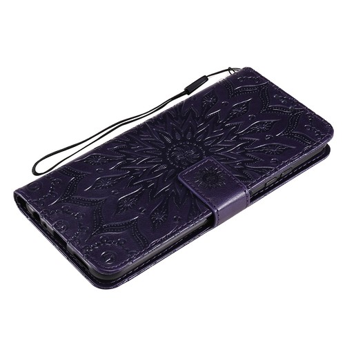 Flower Pattern PU Leather Flip Wallet Case Cover for Samsung S21 S20 S9 S10 Plus - Picture 6 of 20